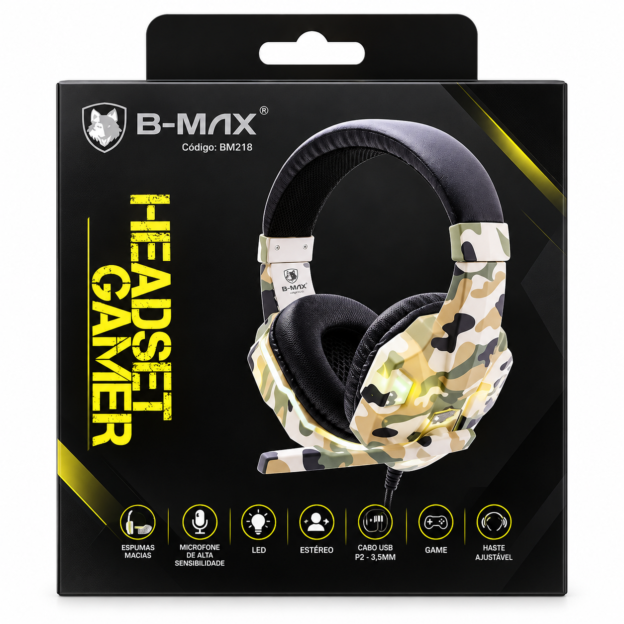 Fone de ouvido Headset Gamer B-MAX BM218